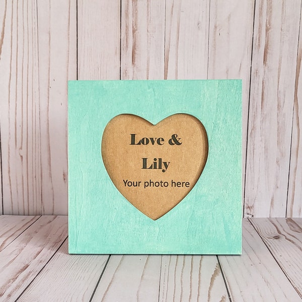 Wooden Heart picture frame farmhouse rustic style