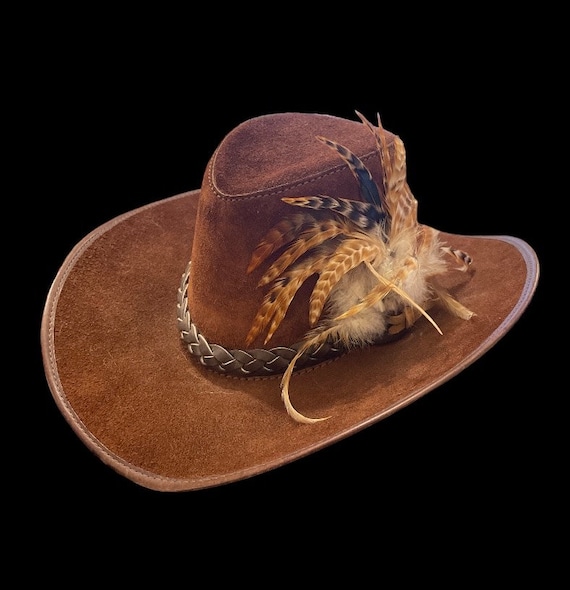 Vintage Handmade Suede San Zeno Cowboy Hat