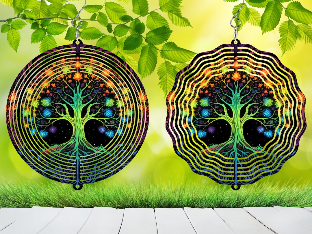 Tree of Life Wind Spinner Sublimation Design Template Wind Spinner SVG ...