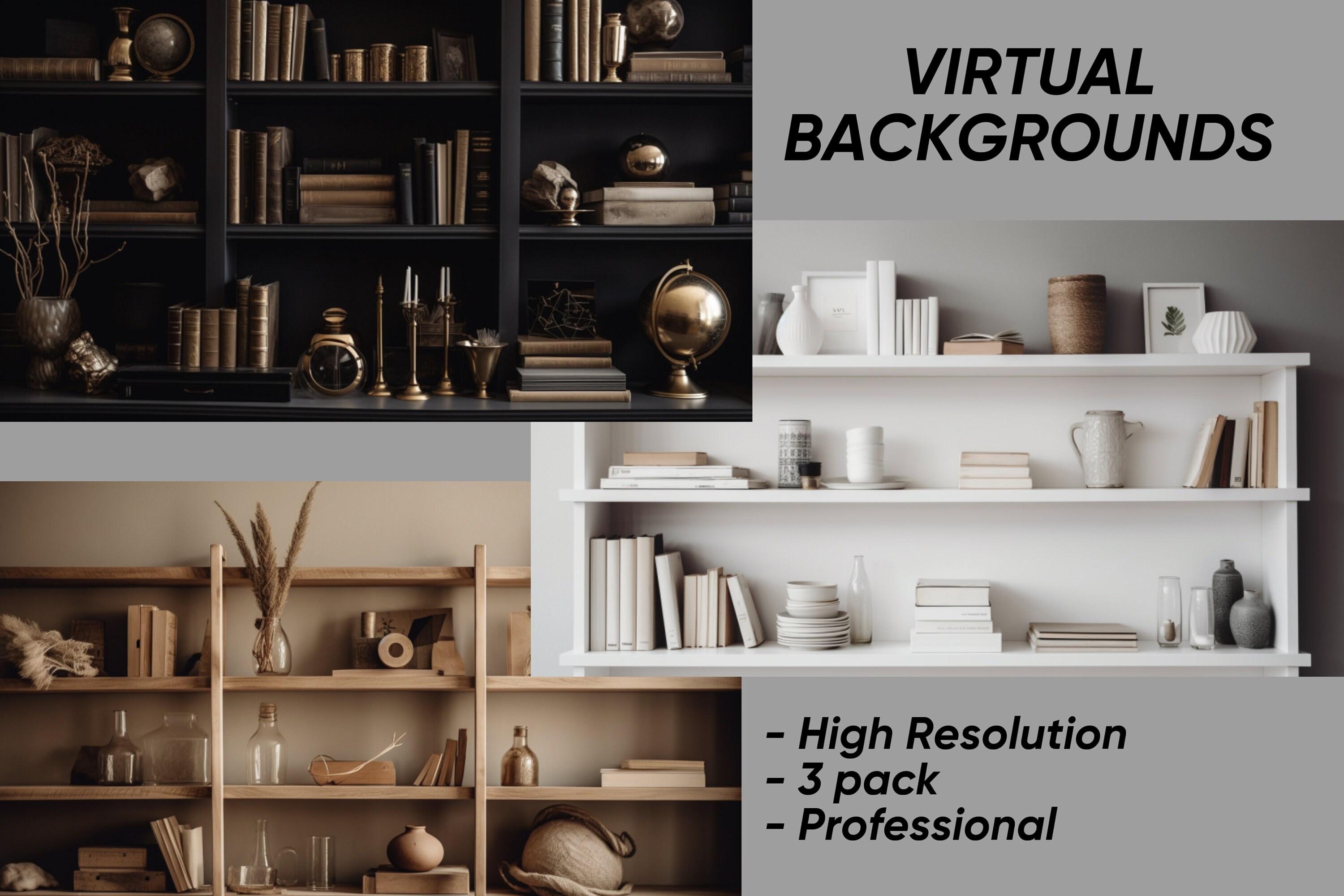 3 Virtual Zoom Backgrounds Blurry Zoom Backdrop Office Etsy Singapore