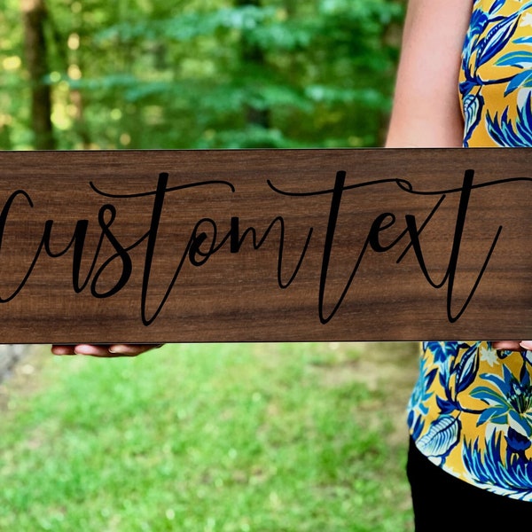 Custom Wood Sign, Personalized Wooden Signs, Custom Wood Plank, Wood Sign Custom,Wood Sign Home Decor,Wood Signs Sayings,Rectangle Wood Sign