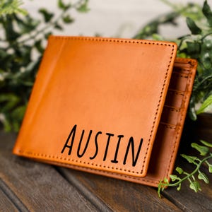 Cartera para adolescentes, carteras personalizadas para niños, cartera para hijo, regalos personalizados para hijo, cartera de cuero para niños, regalos grabados, cartera para niños