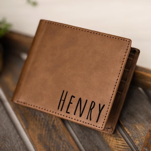 Carteras personalizadas para niños, regalo de mamá a hijo, cartera con monograma para niños, cartera de cuero personalizada para niños, carteras para niños