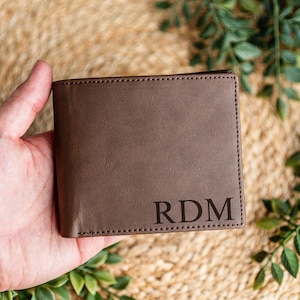 Cartera de cuero personalizada Cartera de hombre Carteras de cuero personalizadas para hombre Regalo para esposo Regalo para él Regalo personalizado para billetera de hombre