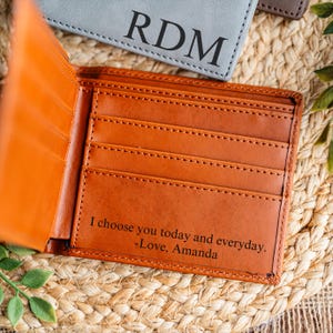 Personalized Leather Wallet Mens Wallet Leather Personalized Wallets for Men gift for Husband gift for Him Personalized Gift for Men Wallet