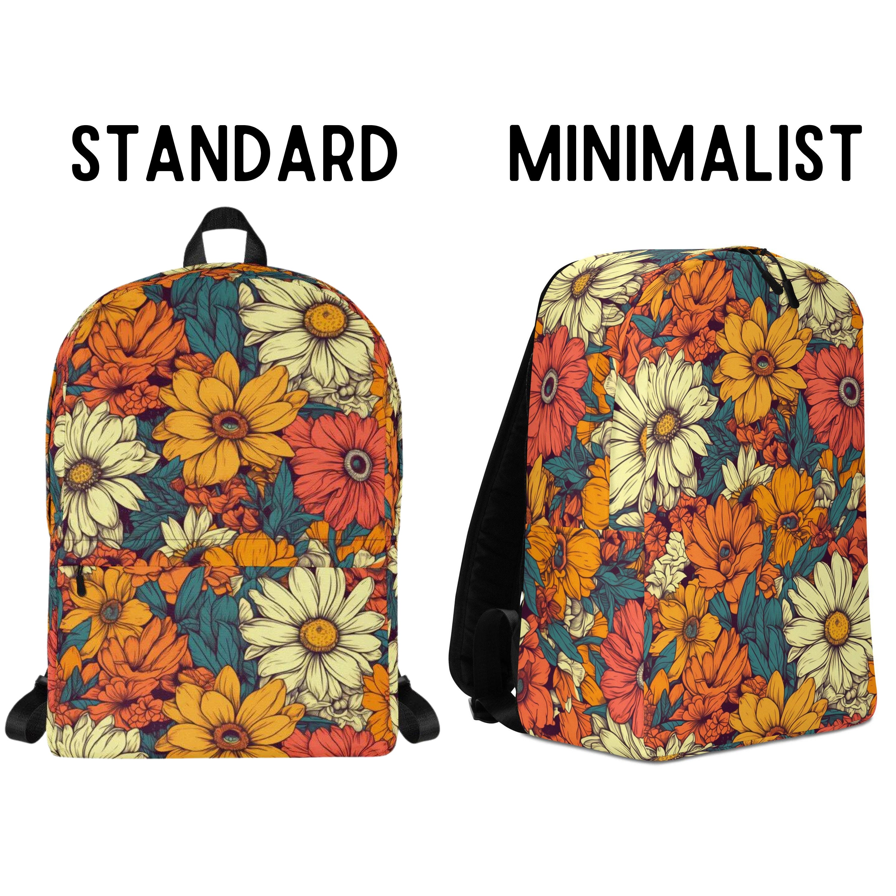 Vivid Floral Art Pattern All Over Print Laptop Backpack 