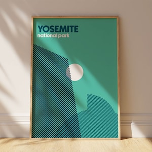 yosemite print national park poster hiking wall art yosemite national park poster yosemite print travel artwork