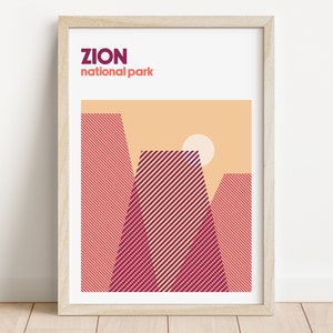 zion digital print national park home decor zion np poster zion national park wall art travel downloadable art zion national park artwork