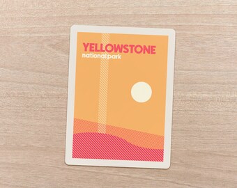 yellowstone sticker national park decal yellowstone national park sticker hiking art national park bumper sticker yellowstone travel