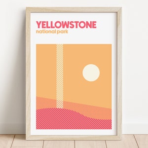 yellowstone wall art national park home decor yellowstone national park print travel wall art old faithful artwork yellowstone np poster