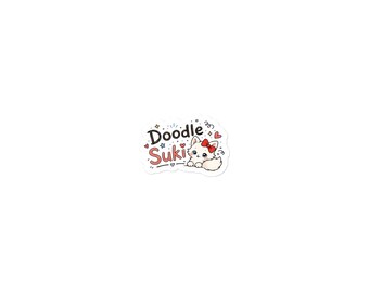 Pegatina Doodle Suki Fox / Vinilo adhesivo impermeable para portátiles, cuadernos y botellas.