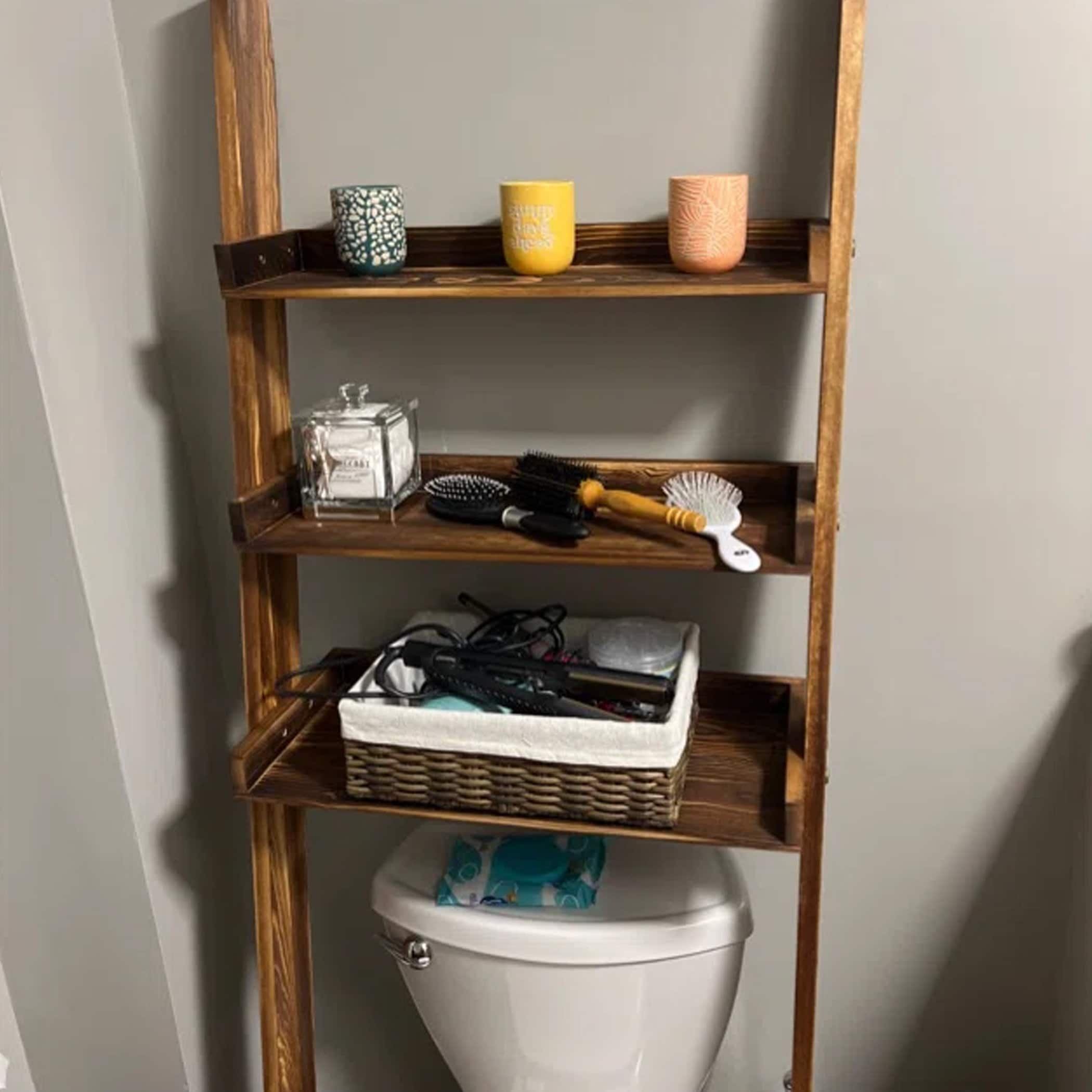 Anaisabel Solid Wood Freestanding Over the toilet Storage Etsy