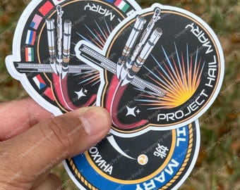 Project Hail Mary Mission Patch Bundle - Waterproof - Movie Bookish Sticker