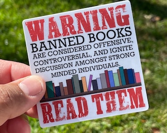 Read Banned Books - Waterproof - Bookish Sticker