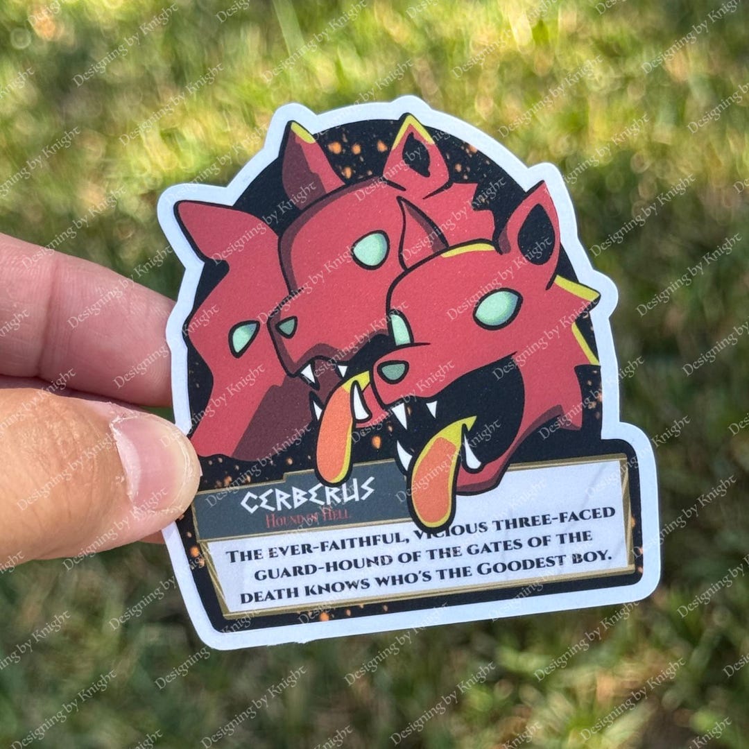 Hades Cerberus Goodest Boy - Waterproof - Character Gaming Sticker - Etsy