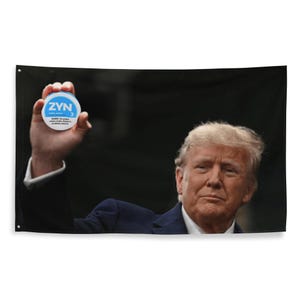 Trump  Zyn Flag | College Dorm - Tapestry - Room Decor - Wall Hanging Funny Tapestry for College Dorm Wall Man Cave decoration with Grommets