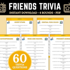 Friends True or False Trivia | True or False Trivia Questions | TV Show Quiz | Sitcom Friends Quiz for 90s Kids | Fans of Friends Party Game
