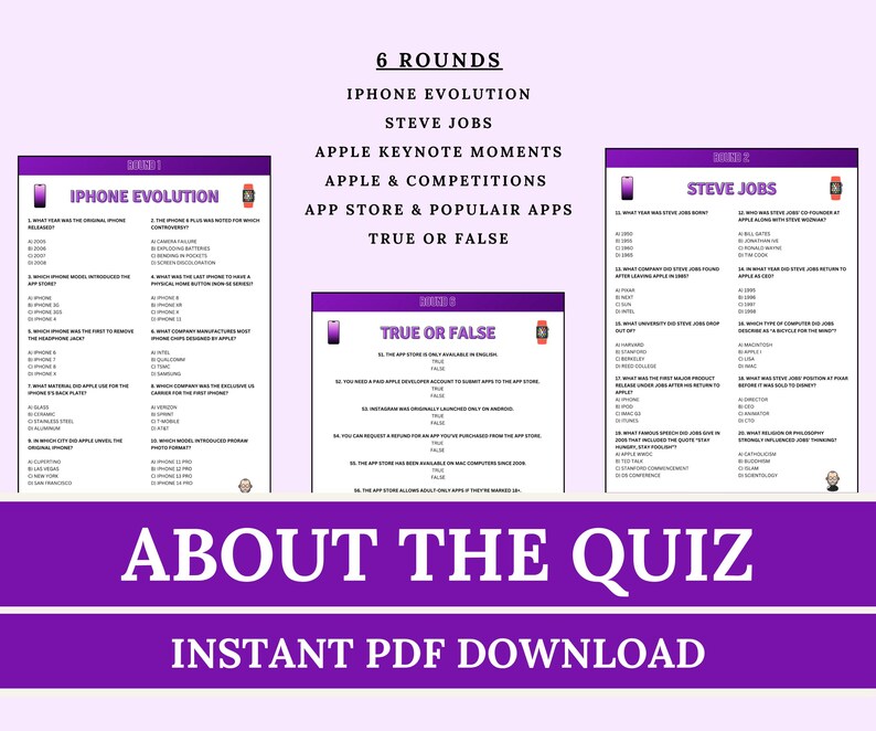 Apple Trivia Game Printable | Tech Quiz Questions | Test Your Tech ...