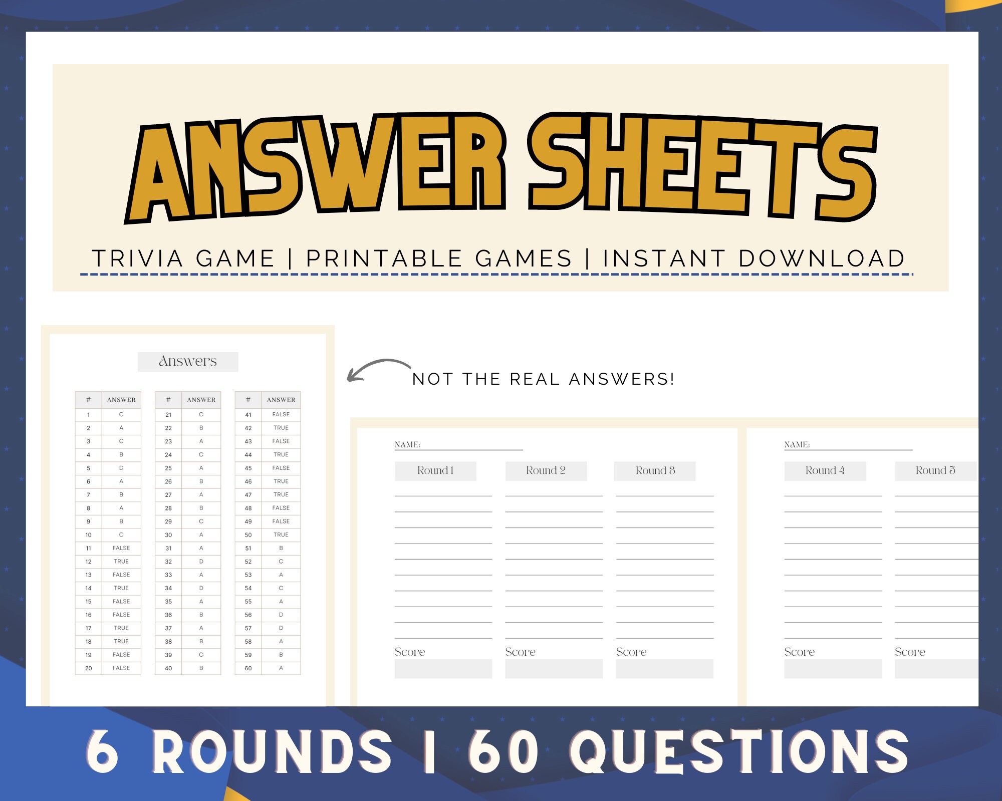 European Geography Trivia Printable Trivia Game 60 Trivia Night