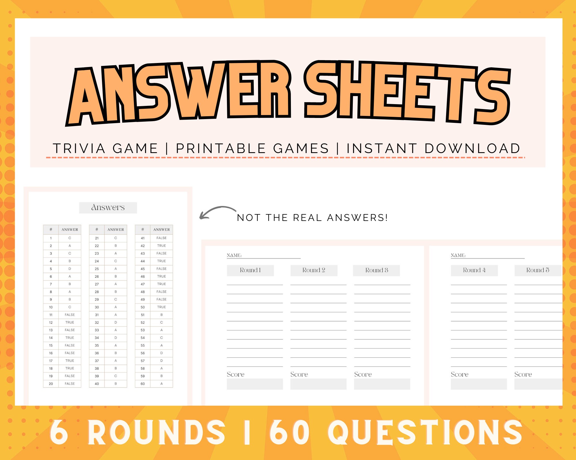 Born in the 50s Trivia | Fun Printable Trivia Game | 60 Trivia ...