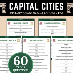 Capital Cities True or False Trivia | True or False Geography Game | Guess the Capital City | World Geography Quiz | Learn Capital Cities