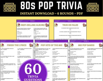 Anecdotes sur la musique pop des années 1980 | Quiz sur la musique des années 80 | Défi des tubes pop des années 1980 | Quiz sur la culture populaire | Soirée jeux-questionnaires sur la musique | Retour dans les années 80
