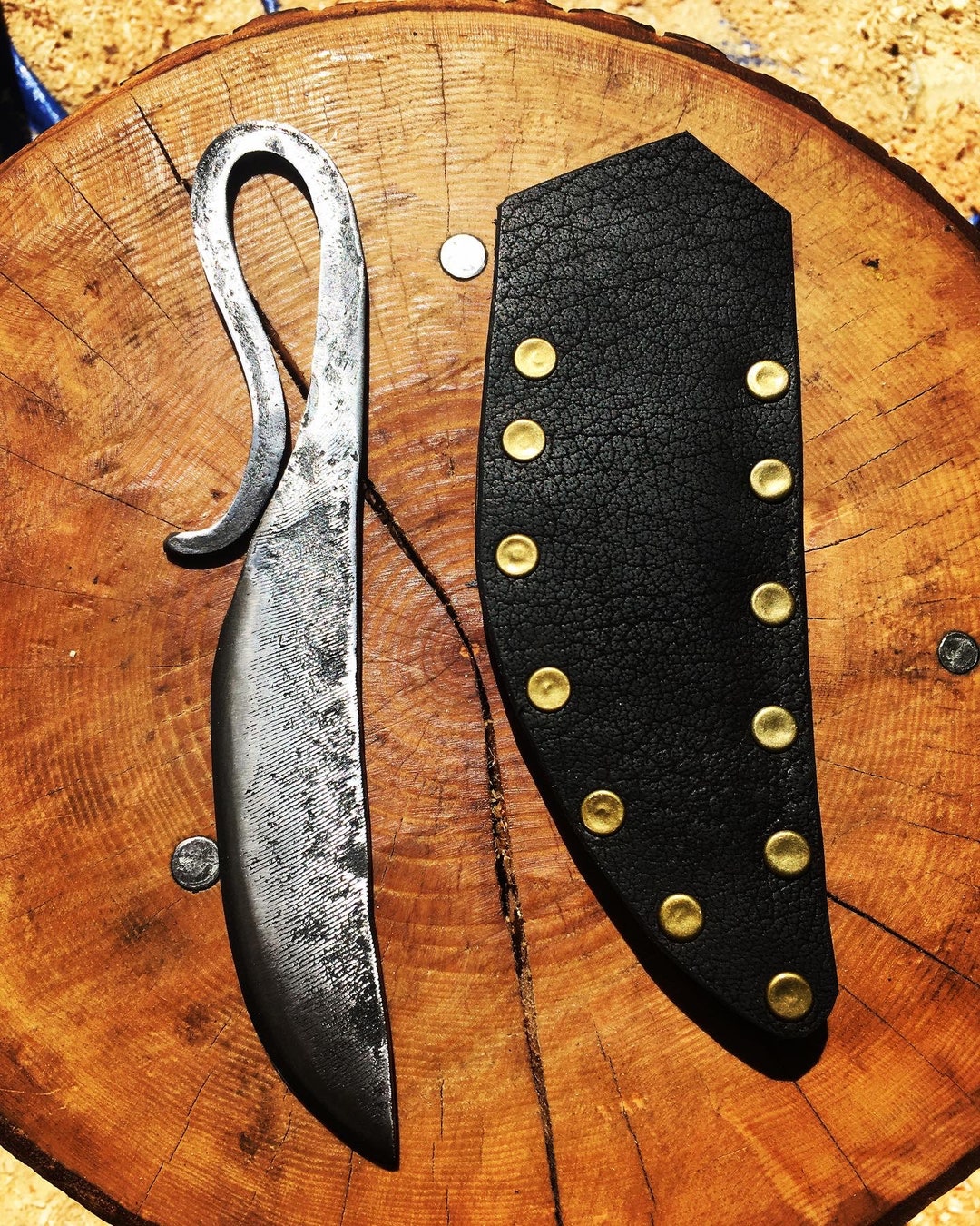 Hand Viking Style Rat Tail Knife Etsy