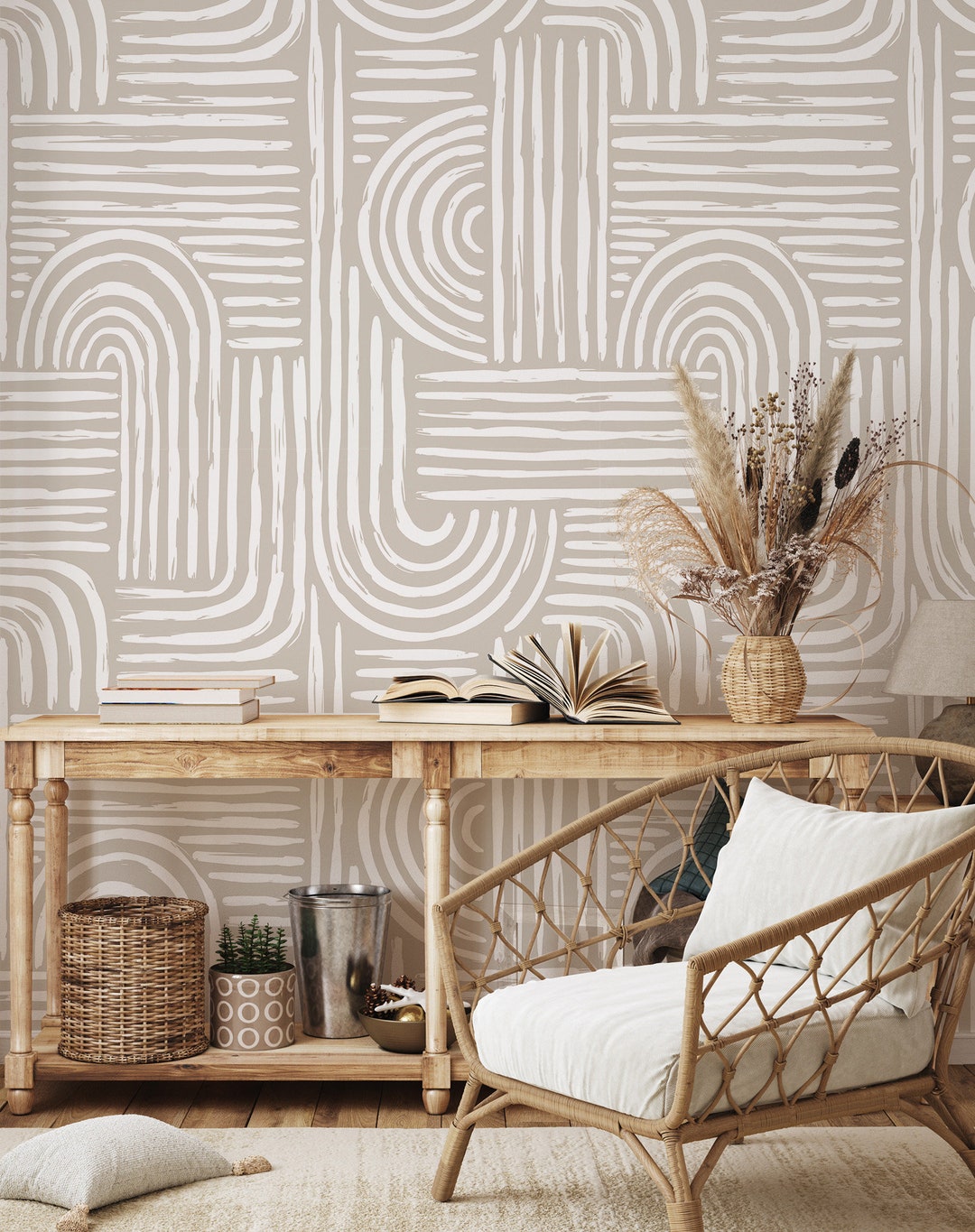 Photo inspiration: Fresh Look at Peel And Stick Abstract Wallpaper Removable Wallpaper Modern Home