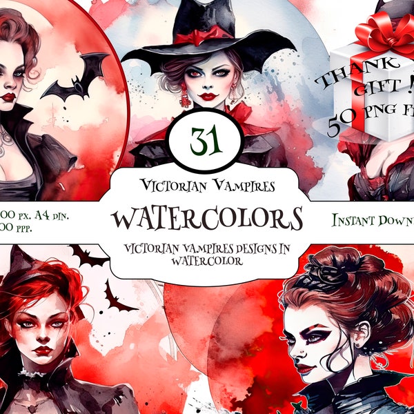 Victorian vampire, vintage vampire watercolor, vintage gothic, vampire png, vampire clipart, gothic clipart, Gothic Vampire png, Dark.