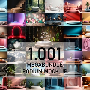 Verbeter uw productpresentatie met onze veelzijdige podiumachtergrondmockup. Perfect voor online adverteren, mockups voor sociale media, podium.