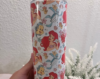 Mermaid | princess | Tumbler | Kids Tumbler |  Straw | Sippy cup | 20 oz tumbler | Ariel |