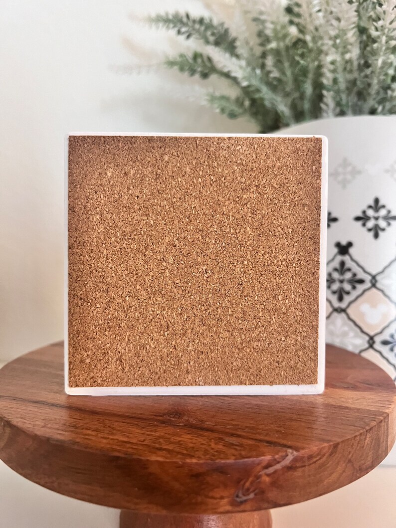 Ceramic Coasters Disney Mouse Cork Backing Disney Etsy