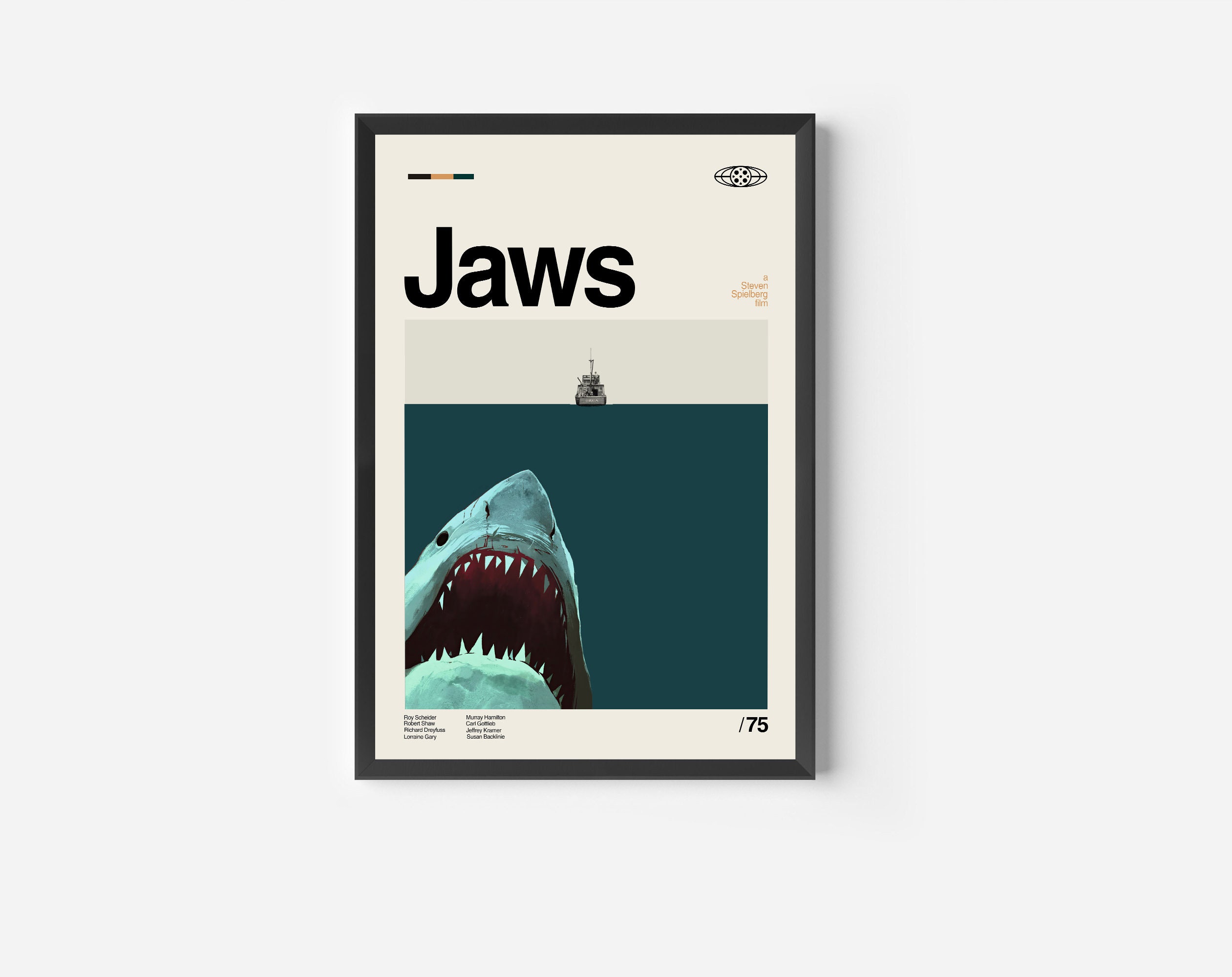 Discover JAWS Poster, Jaws Movie Poster, Retro Movie Poster, Abstract Premium Matte Vertical Poster