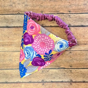 Bandana Blossoms- Reversible Scrunchie Dog Bandana