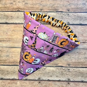 Halloween Potions&Spells- Reversible Scrunchie Dog Bandana