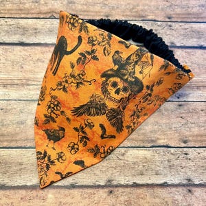 REVERSIBLE Scrunchie Dog Bandana- Fright Night