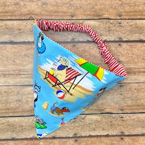 Doggie Beach Daze - Reversible Scrunchie Dog Bandana