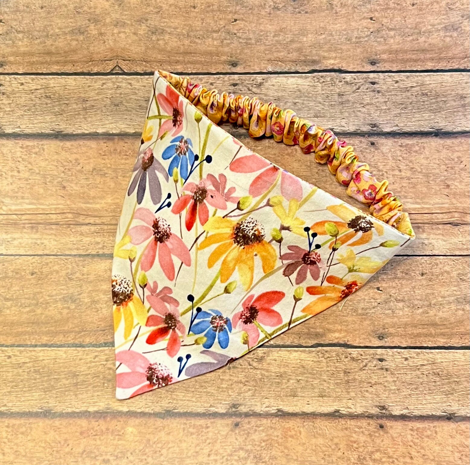 Wag'n Wildflowers- Reversible Scrunchie Dog Bandana