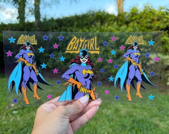 1 autocollant pour tasse enfant Super Heroes Bat Spider Captain Iron, imprimé recto verso, résistant aux UV, prêt à l'emploi et imperméable !