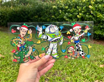 Emballage de Noël UV DTF 16 oz, impression DOUBLE face !!! Prêt à poser, waterproof
