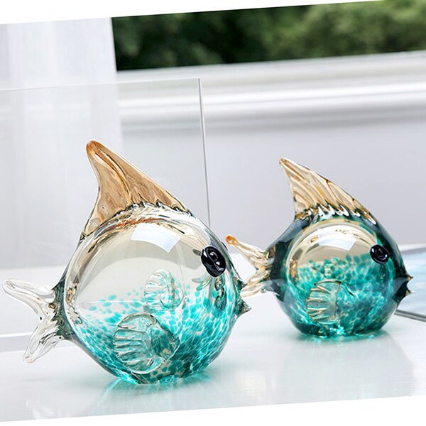 Glass Hanging Fish Etsy