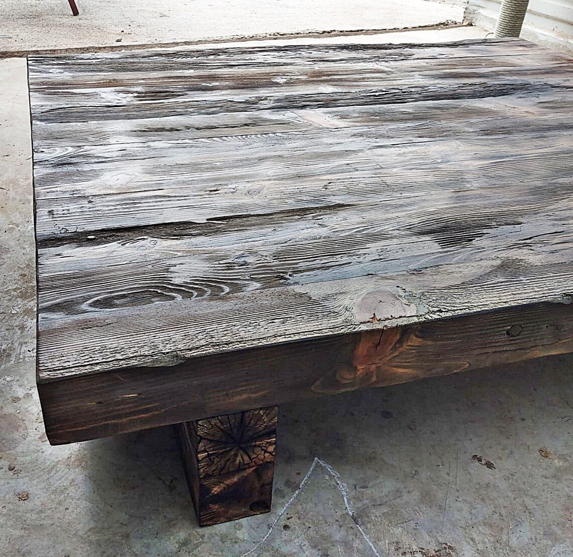 Rustic Wooden Coffee Table,sofa Table, Live Edge Coffee Table, Mid