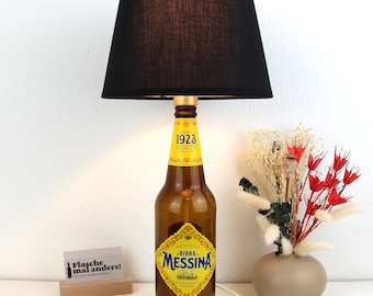 Birra Messina 66cl Flaschenlampe Flaschenleuchte Lampe Flasche Upcycling