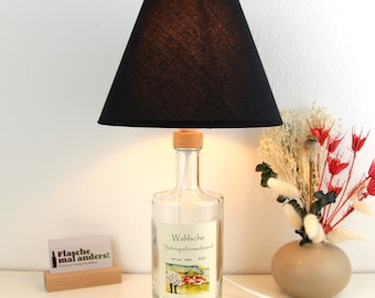 Wahlsche Schnapsbirnenbrand Flaschenlampe Flaschenleuchte Lampe Flasche Upcycling