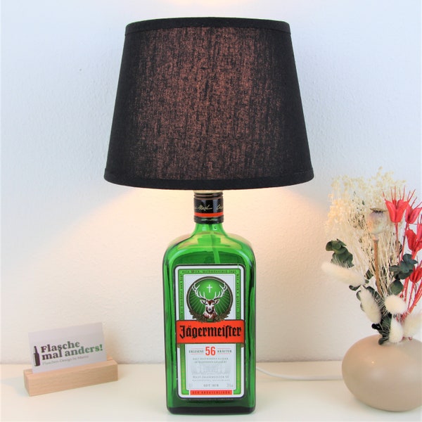 Jägermeister Flaschenlampe Flaschenleuchte Lampe Flasche Upcycling