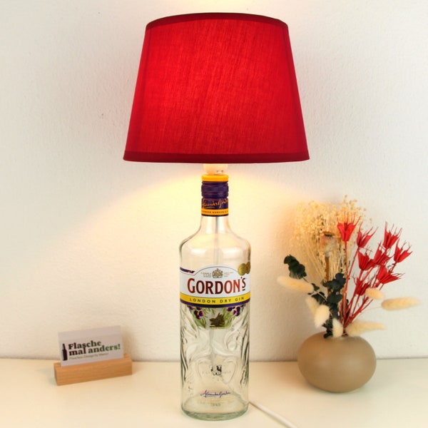 Gordons Gin Flaschenlampe Flaschenleuchte Lampe Flasche