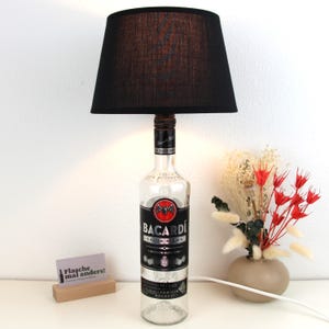 Bacardi Carta Negra Flaschenlampe Flaschenleuchte Lampe Flasche