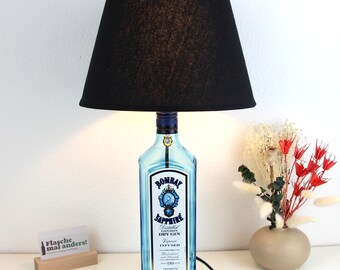 Bombay Sapphire 1l Flaschenlampe Flaschenleuchte Lampe Flasche