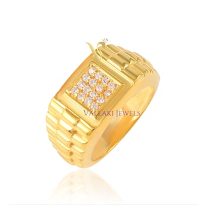 HANDMADE 925 Sterling Silver VALENTINE Men&#39;s Jewelry Fashion Ring Unique CZ Gift for Him best Male Gift Men&#39;s Zircon Gift for him