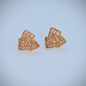 14k Solid Gold Pave Diamond Triangle Stud Earrings 925 Silver Earrings, Geometric Earrings, Zirconia Earrings, Minimalist Studs Gift for Her